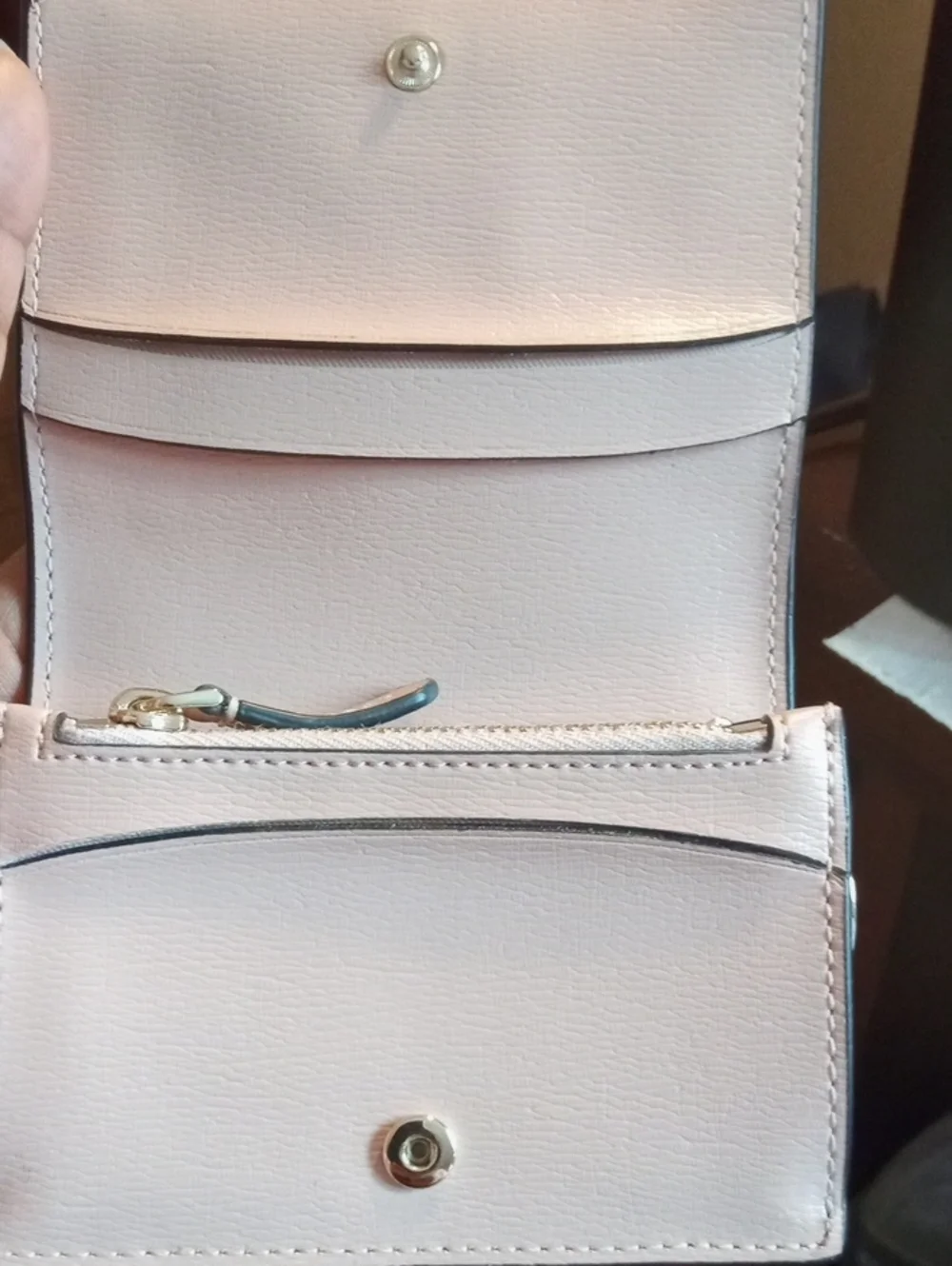 Kate Spade Black Leather Wallet Keychain